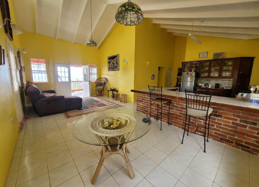 st lucia real estate Sea View 3 Bed Villa with Guest Apartment center table