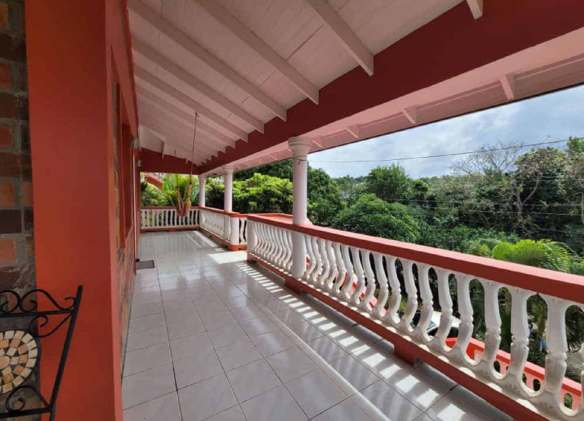 st lucia real estate Sea View 3 Bed Villa with Guest Apartment long varandah