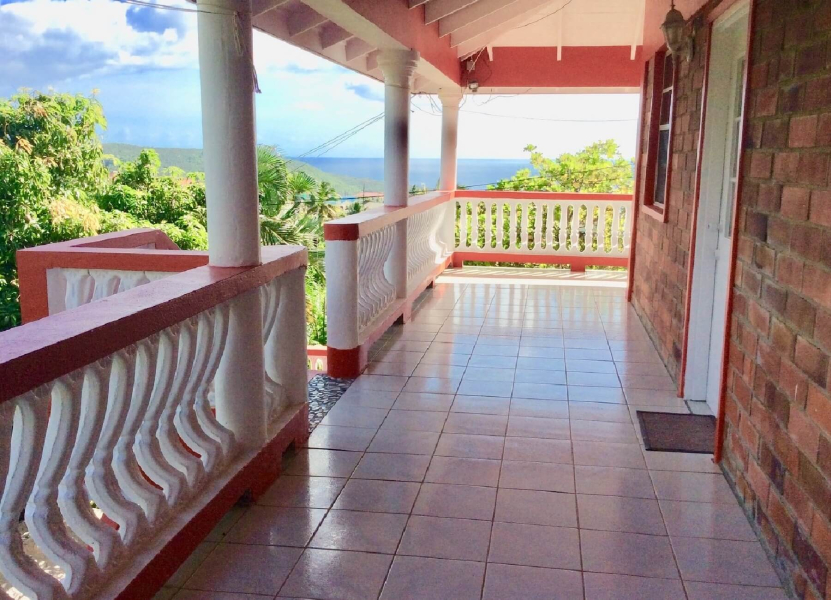 st lucia real estate Sea View 3 Bed Villa with Guest Apartment balcony