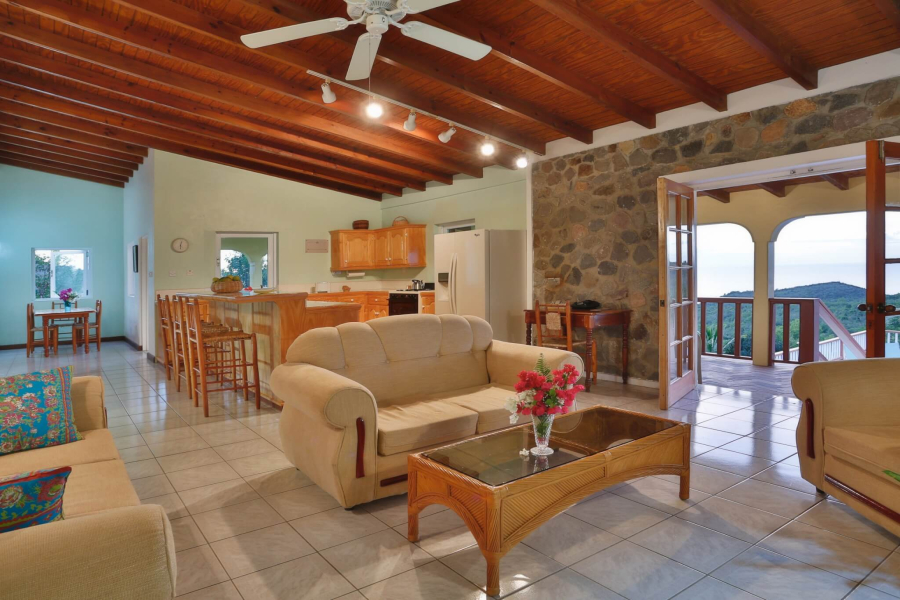 St. Lucia Real Estate Stunning West-Coast cozy rustic style Residence in an Exclusive Sanctuary