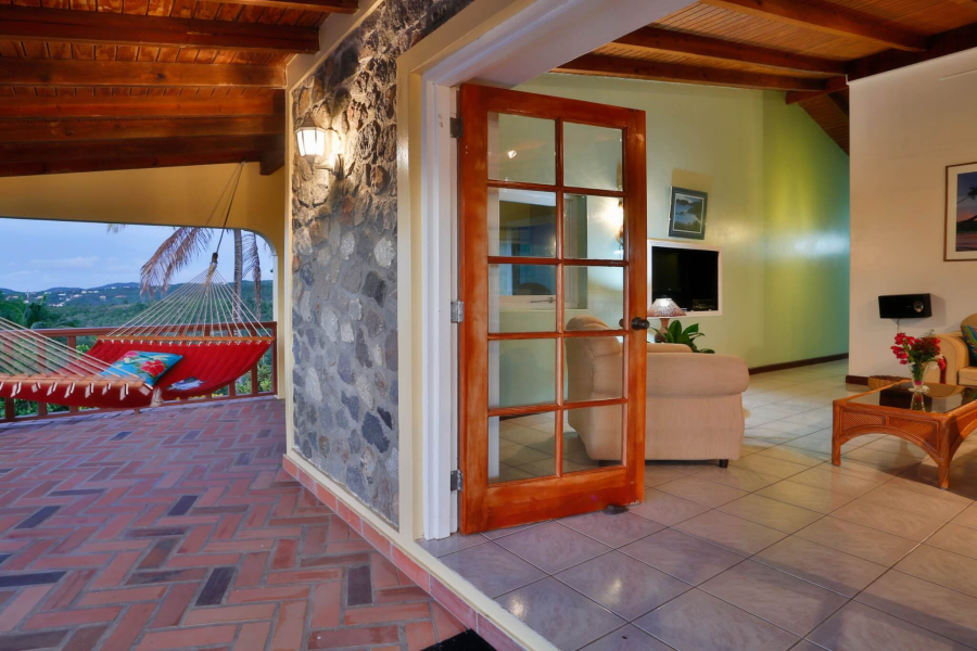 St. Lucia Real Estate Stunning West-Coast Residence in an Exclusive Sanctuary with glass doors