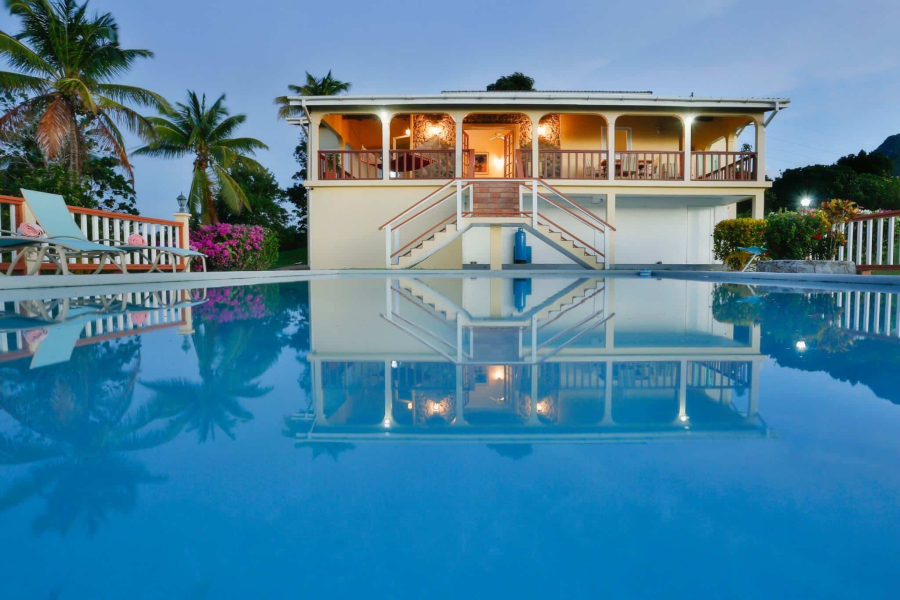 St. Lucia Real Estate Stunning West-Coast Residence in an Exclusive Sanctuary with large swimming pool