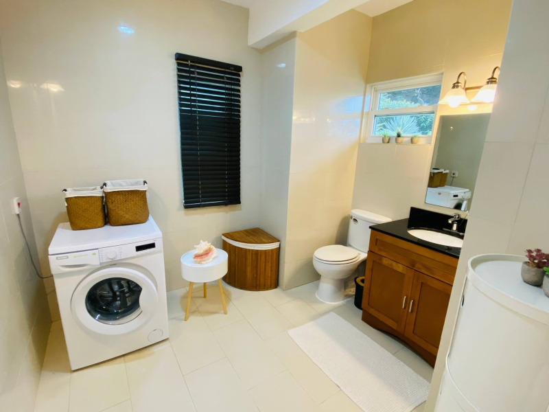 St. Lucia Real Estate Villa Rodney bathroom and laundry area